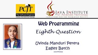 Web Programming - Question 8