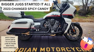 All because of BIGGER JUGS! | @Indian_Motorcycle Pursuit Spicy Candy wanted more STUFF!