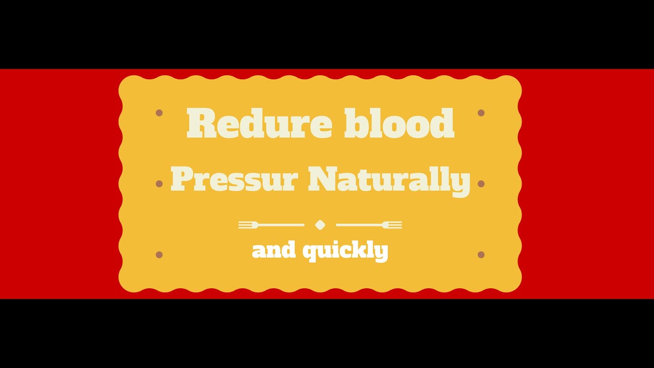 how to lower blood pressure quickly - YouTube