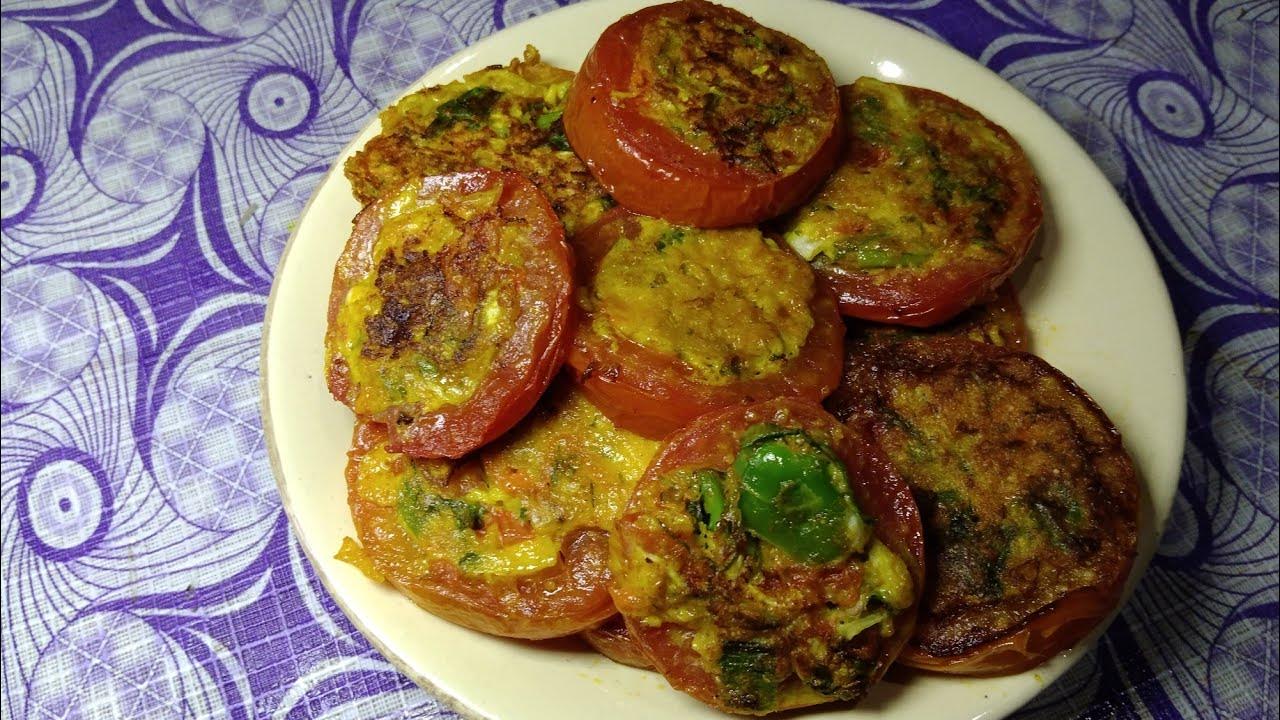 Stuffed tomato rings Tomato Egg ringsNandini's kitchen YouTube