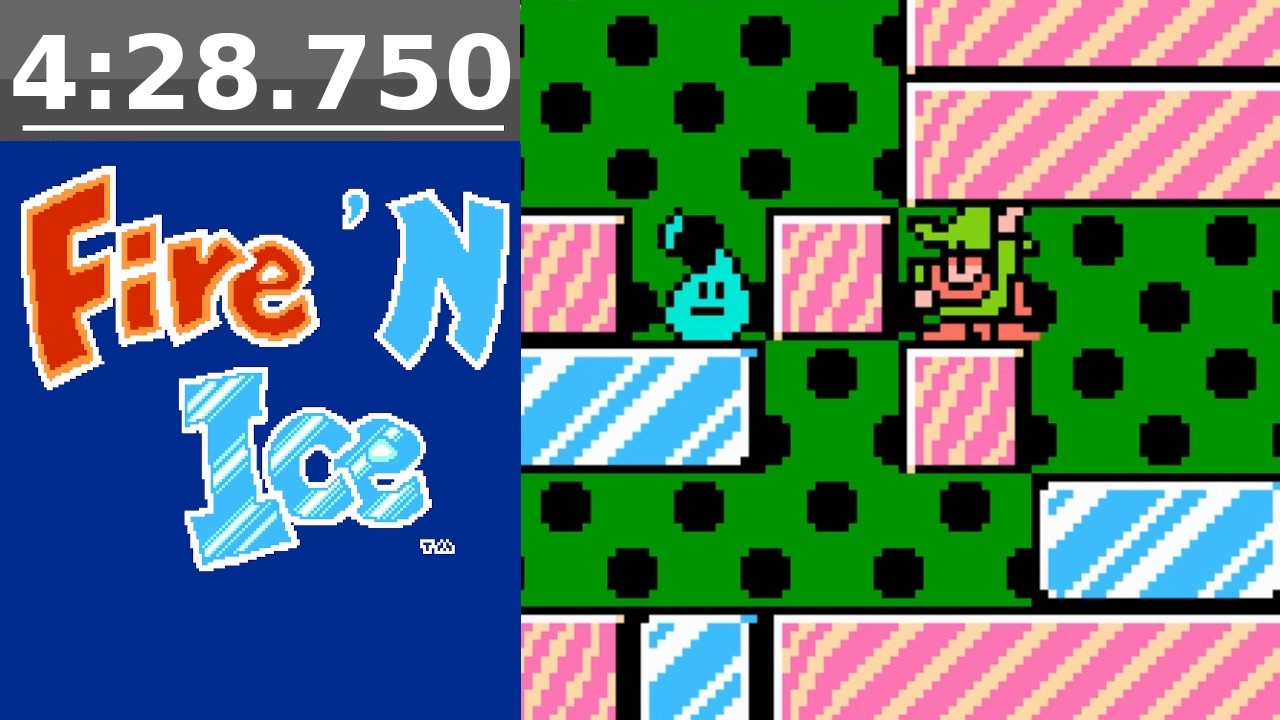 Fire 'N Ice (NES) World 3 Speedrun: 4:28.750