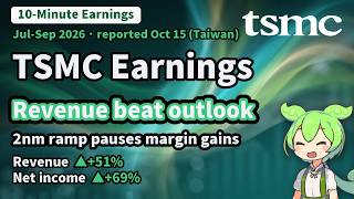 [10-Min Earnings] TSMC Jul-Sep 2026 - Revenue beat outlook, 2nm ramp pauses margins