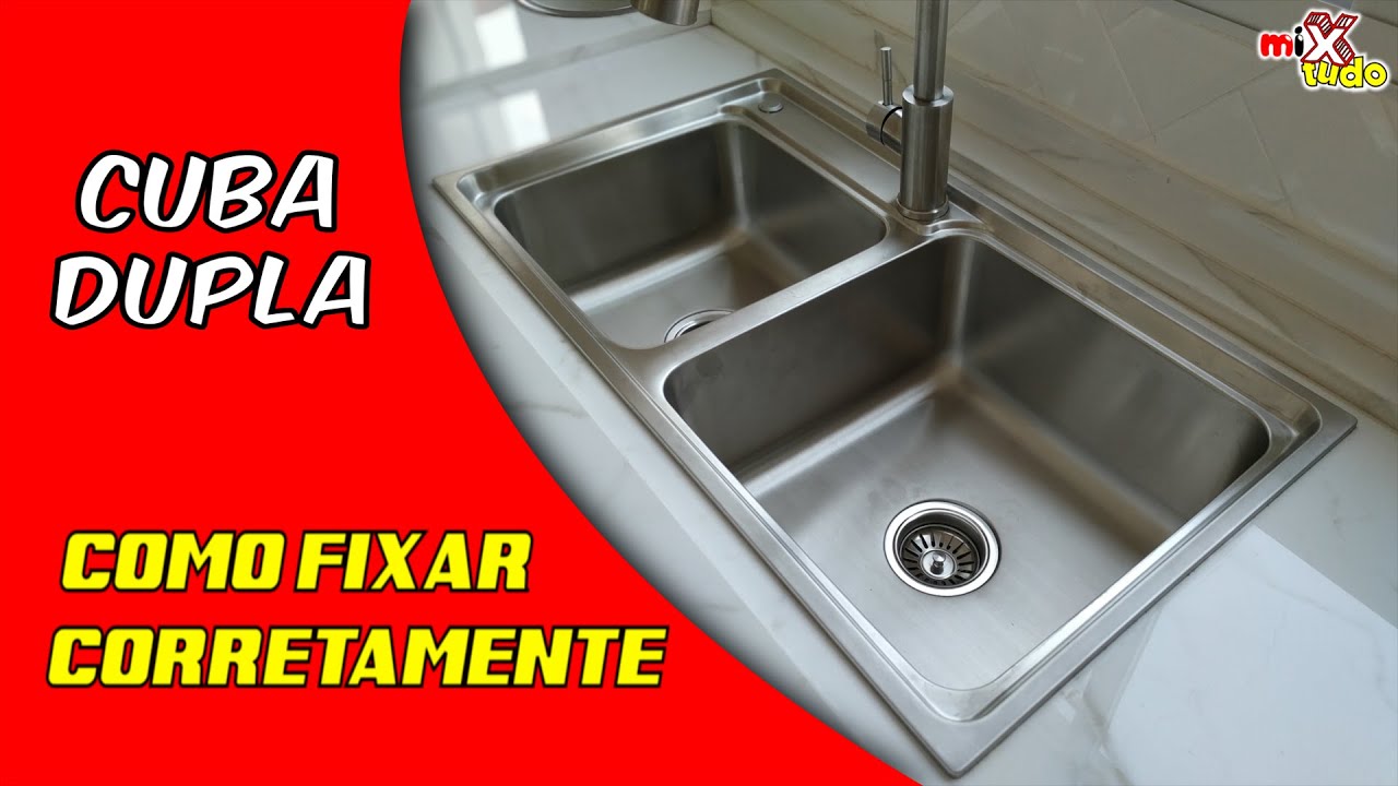 [MUITO FÁCIL] Como instalar cuba de inox de sobrepor na bancada da ...