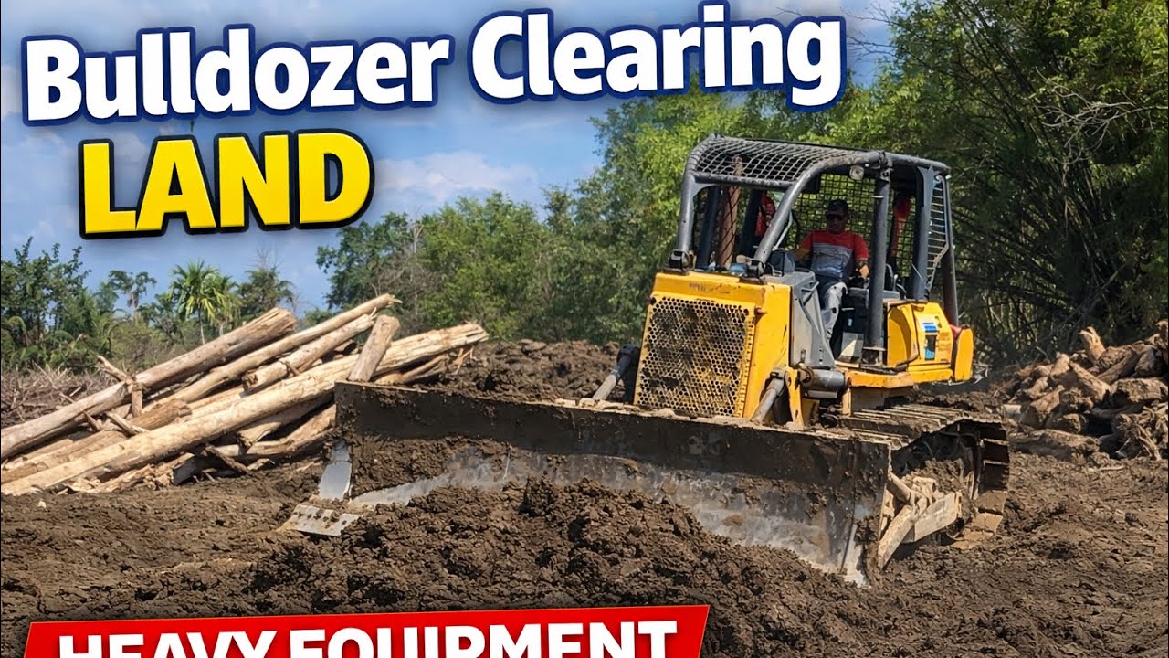 Bulldozer Clearing Land | Heavy Equipment in Action.