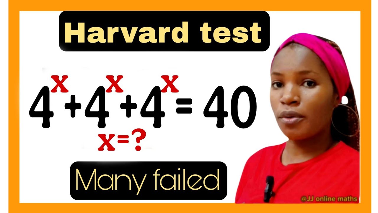 A Harvard University interview math test| Exponential math question| solve for x