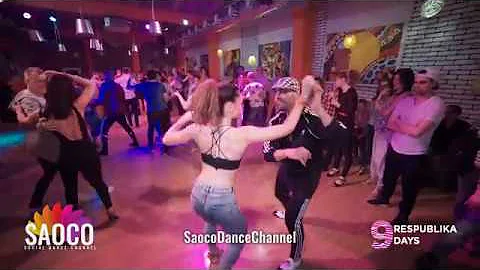Fadi Fusion and Jessica Patella Salsa Dancing at R...
