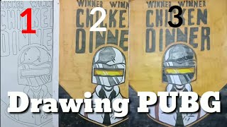 How to draw PUBG LOGO (Pubg Character Drawing) - Step By Step -