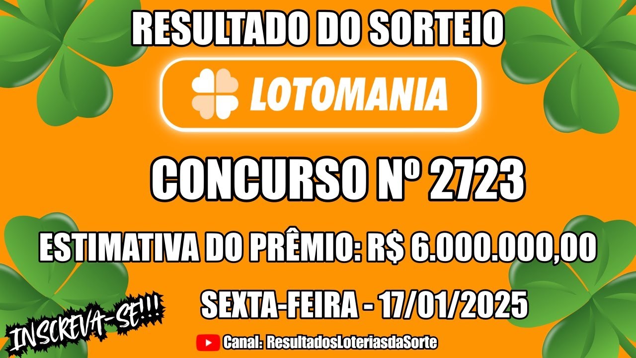 🍀 Resultado do Sorteio da Lotomania Concurso nº 2723 - Confira os ...