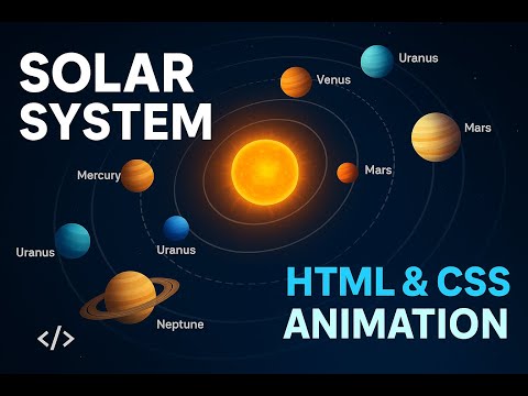 Solar System Animation project using html and css