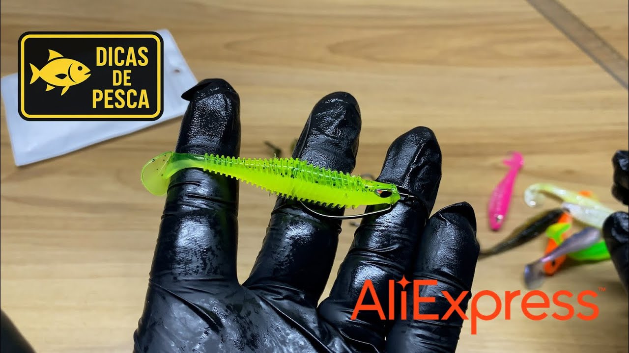 Iscas Artificial Shad Soft da GobaIT comprada no AliExpress