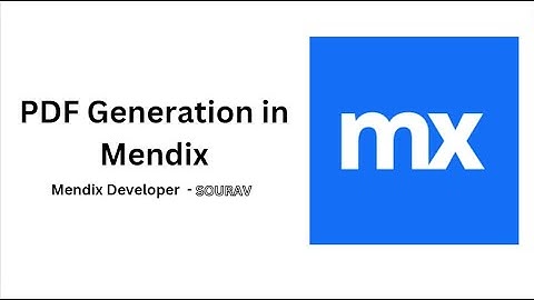 Generate PDF in Mendix l Document Generation l PDF Export l Document Generation Module
