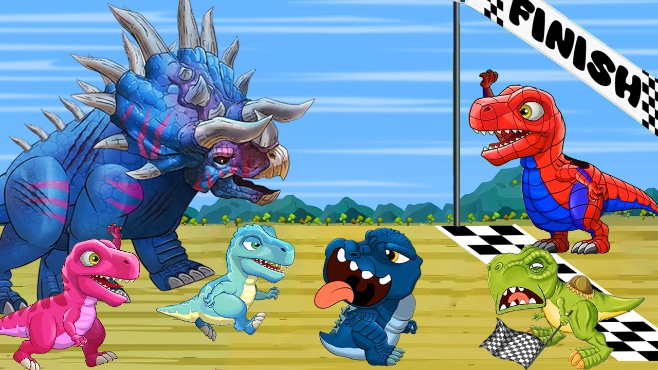 Baby Dinosaur and T-Rex Sports Tournament - Dinosaurs Action Animation