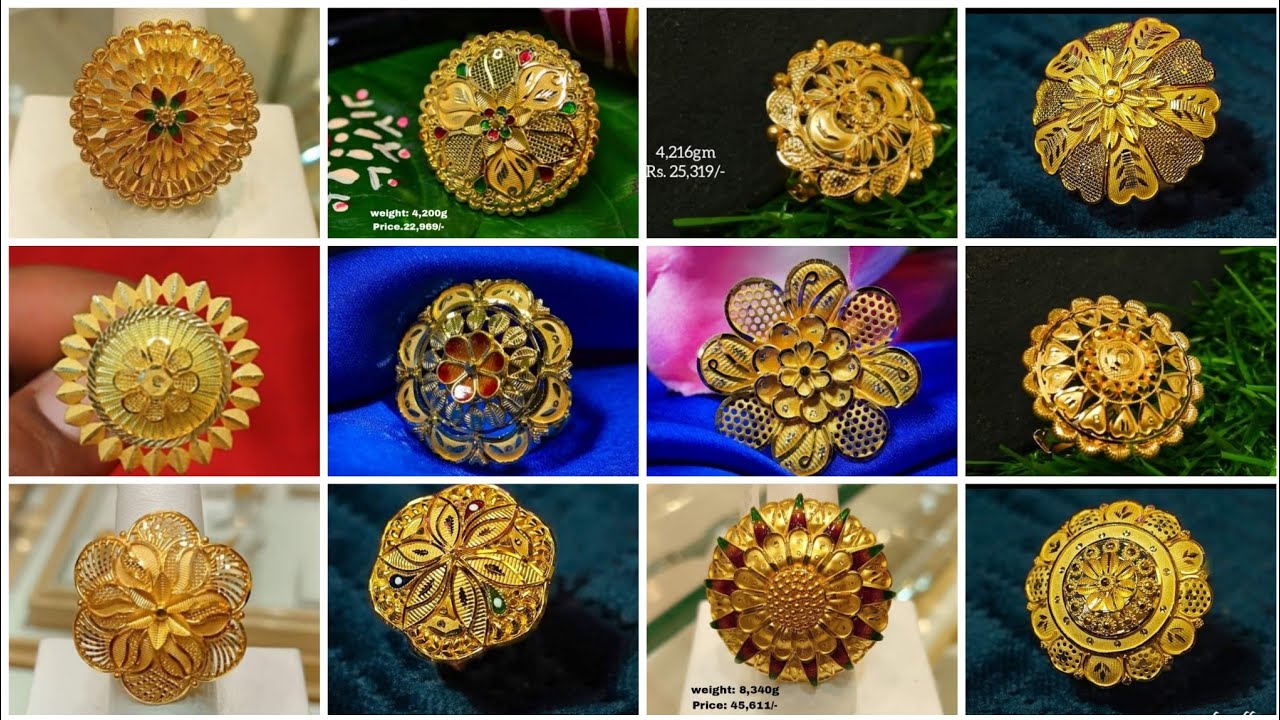 Latest Gold Umbrella Ring Designs With Price // Gold Umbrella Ring designsSanchitassimplelife