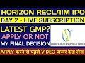Horizon Reclaim IPO🔴Horizon Reclaim IPO Review🔴Horizon Reclaim IPO Gmp Today🔴Horizon Reclaim IPO Gmp