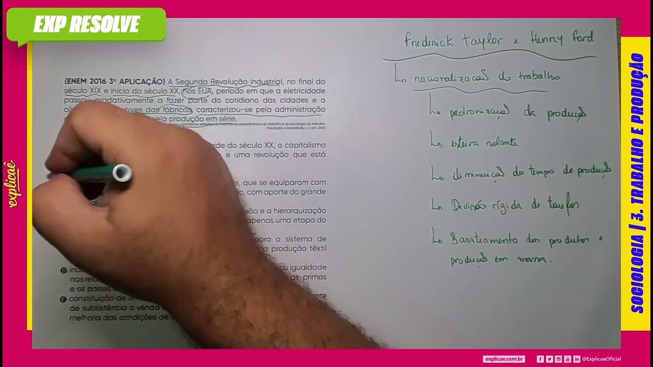 A SEGUNDA REVOLUÇÃO INDUSTRIAL, NO FINAL DO SÉCULO XIX E INÍCIO DO (...) | TRABALHO E PRODUÇÃO