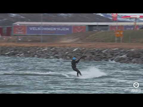 Kiteboarding at Langnes, Tromsø.