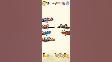 Bird sort color game level 738 #leveldesign #gamedesign #gameartdesign #gameplay #3dgamedevelopment