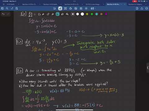 Math 065 Calc 1 Section 4.10C part2 Initial Value Problems