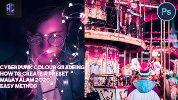 Cyberpunk Color Grading - Photoshop Tutorial (Easy)
