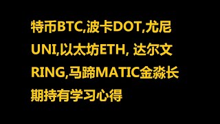 20211119 214135比特币BTC,波卡DOT,尤尼UNI,以太坊ETH, 达尔文RING,马蹄MATIC金淼长期持有学习心得 x264