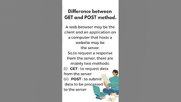 Difference between GET and POST method