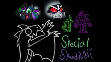 Be prepared! Queen Chrysalis and Megatron (tf x mop speedpaint)