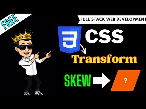 css transform | how to use skew ? | css tutorial forbeginners |full stack web development course