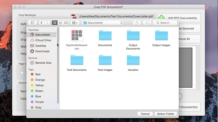 How to crop pdf files on mac OS X