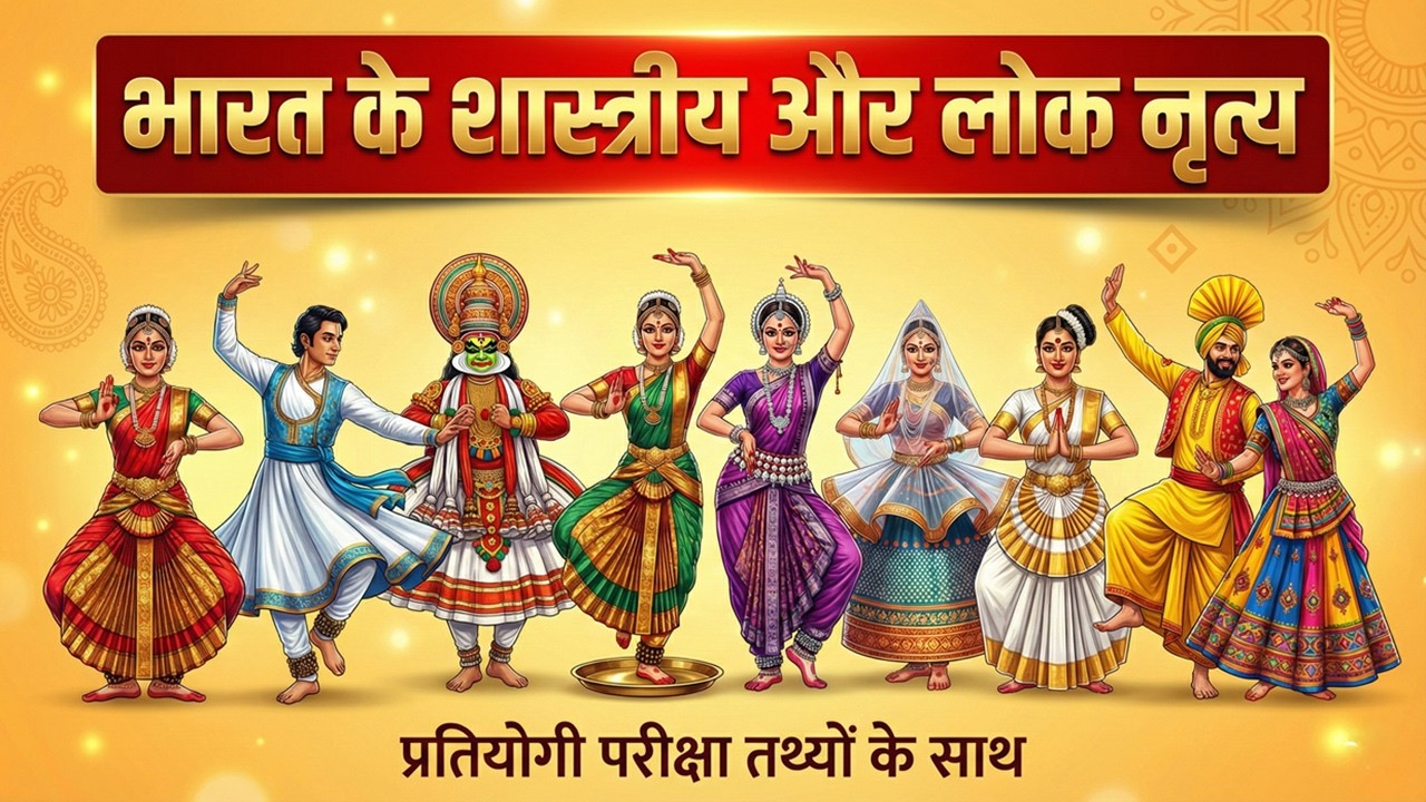 भारत के शास्त्रीय और लोक नृत्य | Indian Classical & Folk Dances | Complete Static GK One Shot