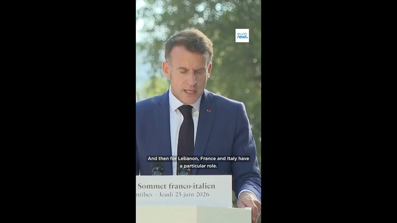 Macron says France and Italy are working on a more stable Lebanon