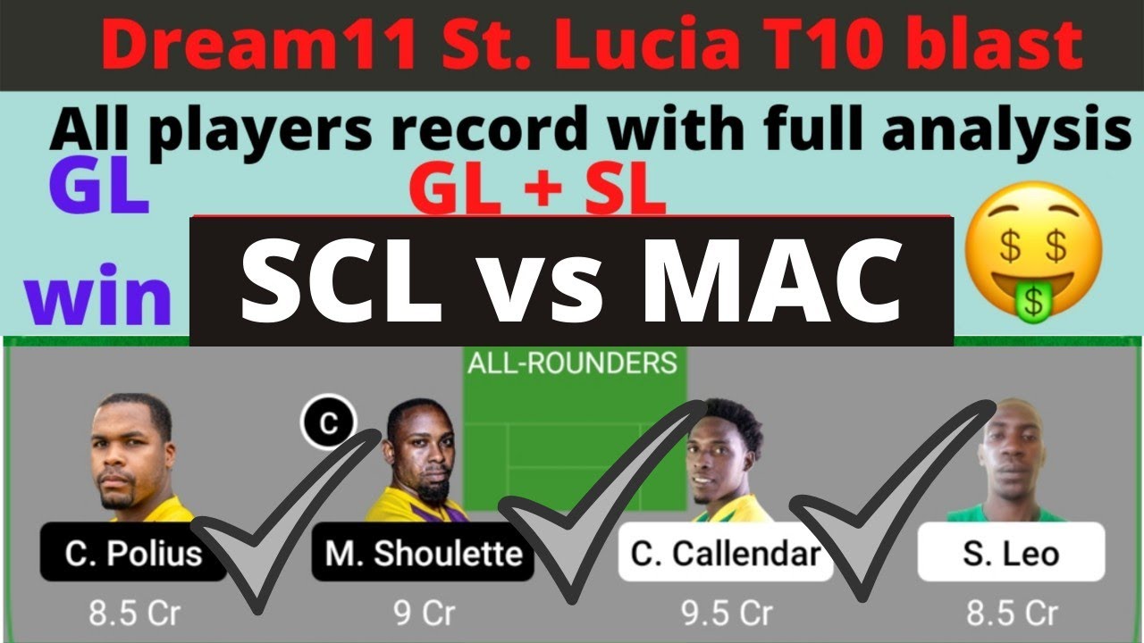 scl vs mac dream11 prediction | dream11 team today match | scl vs mac dream11 team