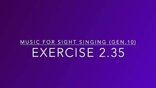 Exercise 2.35 - Music for Sight Singing