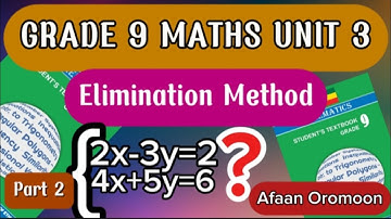 Grade 9 Maths Unit 3|Solving Linear Equation in Two Variables by Elimination Method|Exercise 3.4-3.6