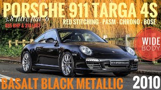 Porsche 911 Targa 4S 997 Gen 2 PDK VERY LOW Mileage in Basalt Black with Red Stitching & Red Belts!