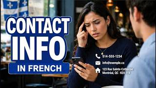 How to Share Your Contact Info in French Address, Phone, Email