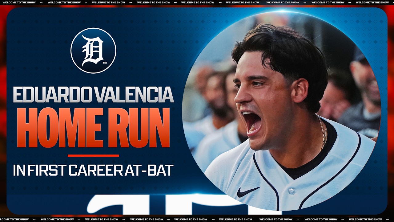 DEBUT DINGER IN DETROIT! 🔥 Eduardo Valencia hits a home run in his FIRST CAREER AT-BAT! 😤