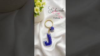 💙Personalized Resin Initial keychain#ytshorts#trending#resin#diykeychain#diy#mjsaariworld#youtube