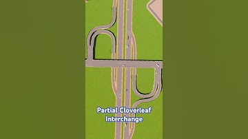 Cities: Skylines Console Partial Cloverleaf Interchange #timelapse #chill #citiesskylines