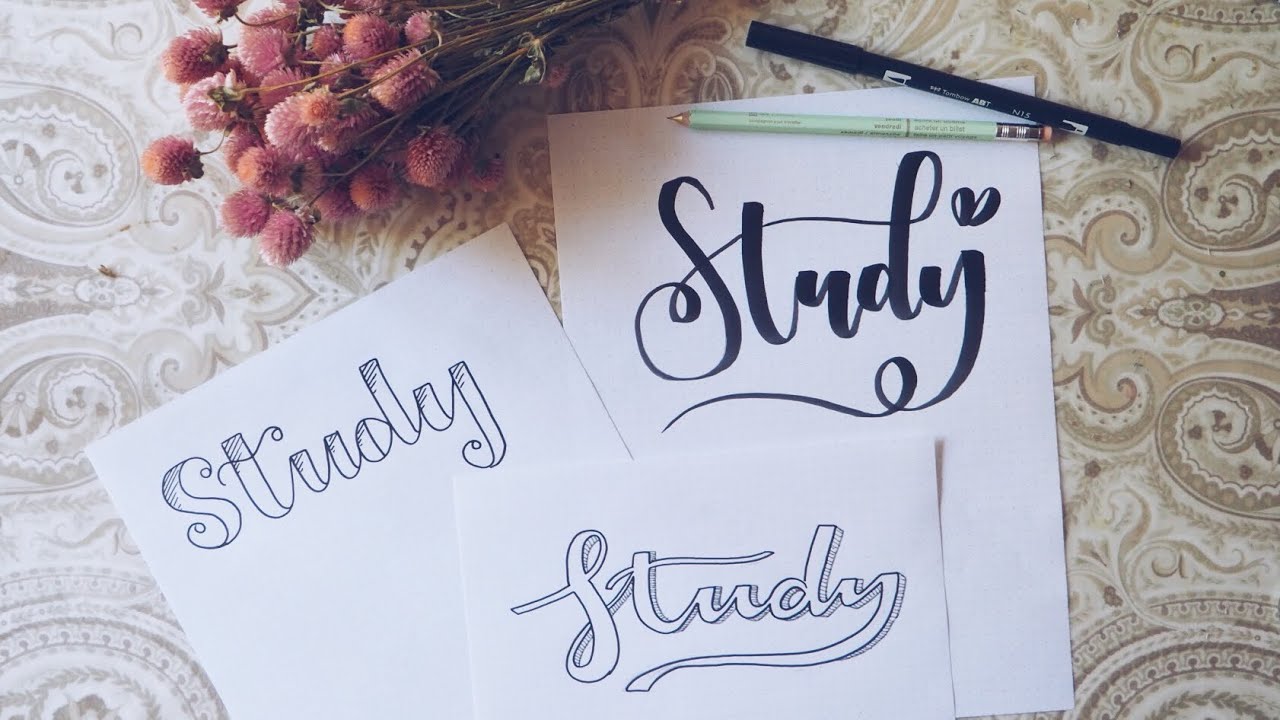 1 palabra 3 letterings