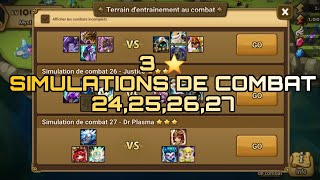 3⭐️ SIMULATIONS DE COMBAT 24-27 !!! ( Summoners War )