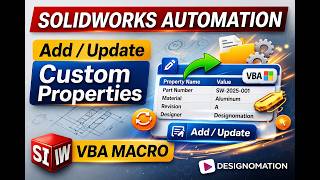 SolidWorks Automation with AI (ChatGPT) | Add or Update Custom Properties (VBA Macro)