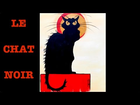 Free Home paint night Party Video Le Chat Noir for Beginners