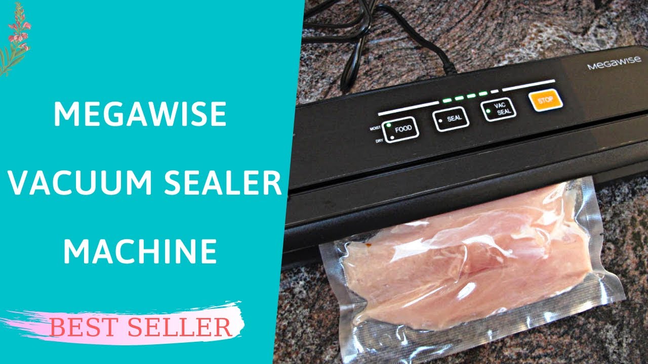 MegaWise 80kpa Powerful but Compact Vacuum Sealer Machine, Bags and Cutter  Included, One-Touch Automatic Food Sealer with External Vacuum System for  All Saving needs, Dry Moist Fresh Modes