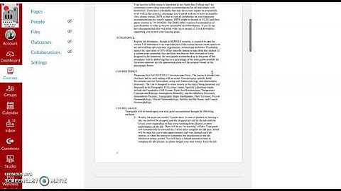 Geography 101 Labs Syllabus