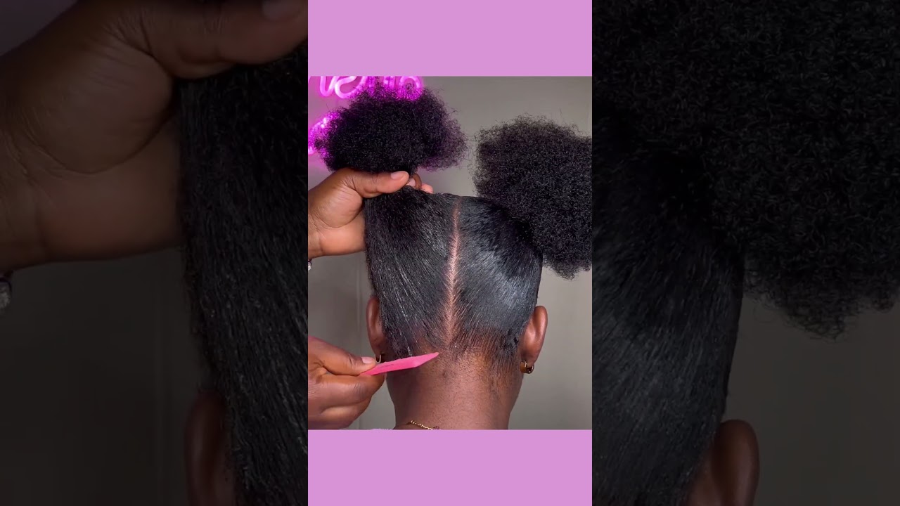 1 minute cute 4c hairstyle ( space bun hairstyle ??)