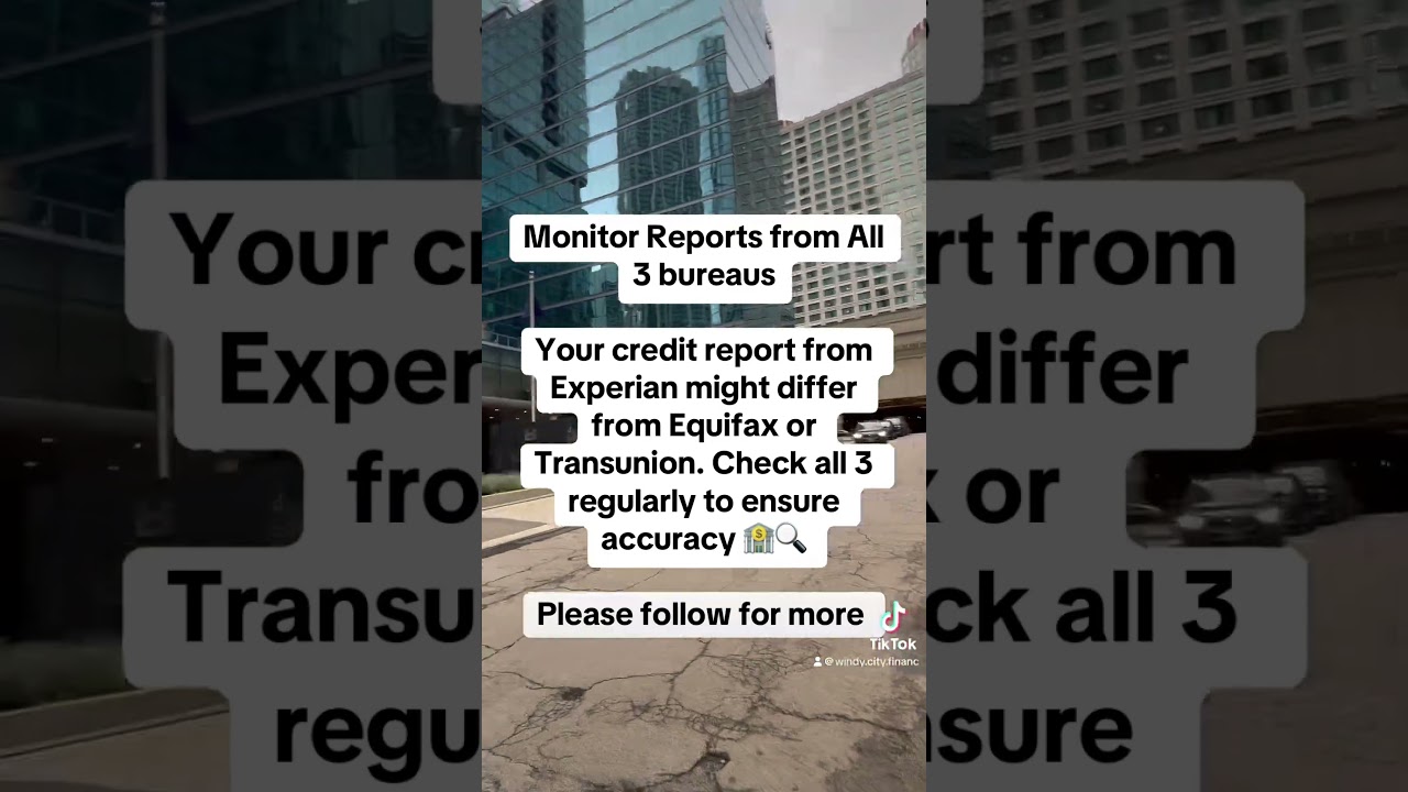 Monitor Your Report From All 3 Bureaus. 
