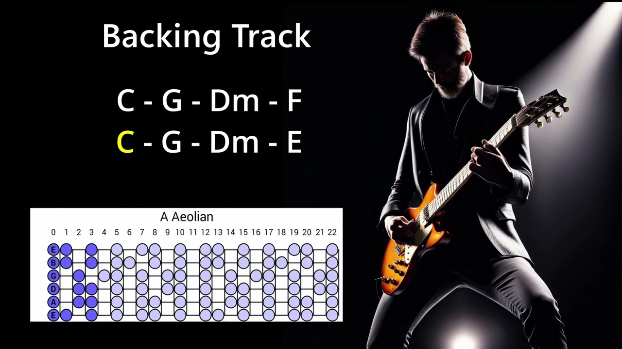 Melodic Guitar Backing Track in Am 81BPM