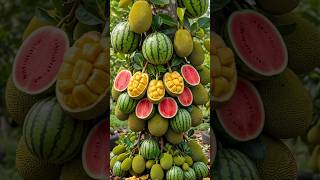 Easy and fast technique for growing and propagating hybrid jackfruit and watermelon fruit trees #diy