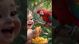 Animal Friends Feeding Time 🐰🦜🐘🦌🐥