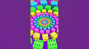 1️⃣ 🌈 Hypnotic Dice Spiral 🔄🎲 Infinite Zoom Loop | Satisfying 3D Animation